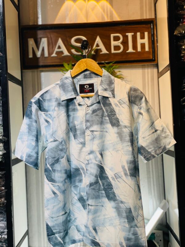 Mens Cuban Collar Half Shirt