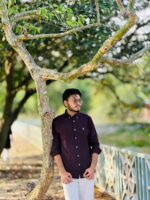 Premium Oxford Cotton Dark Maroon Shirt - Image 2