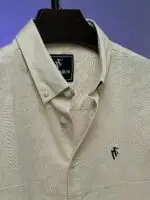 Premium Oxford Cotton Cream Colour Shirt - Image 4