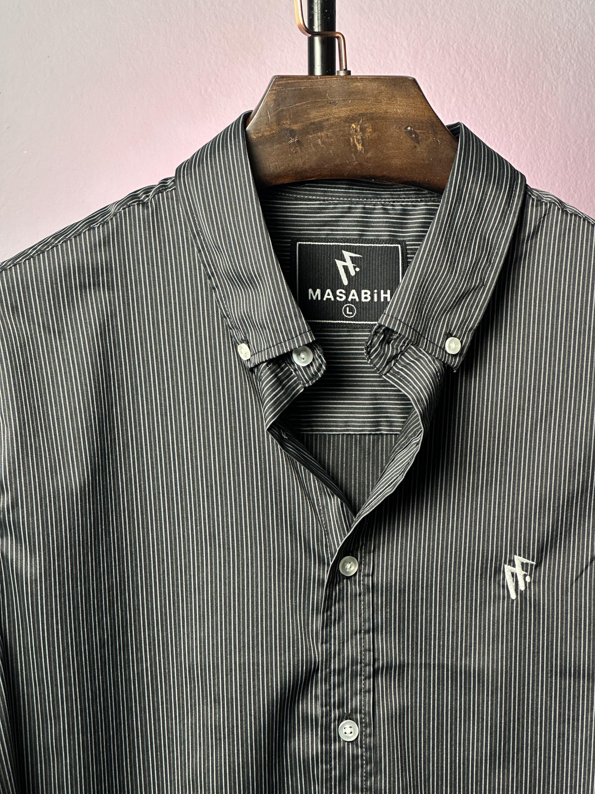 IMG-20260614-WA0222 Premium Stripe Poplin Shirt (black)2 - Image 1