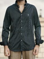 Premium Stripe Poplin Shirt (black)2 - Image 3