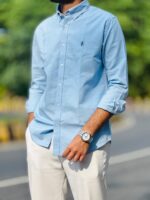 Premium Oxford Cotton Sky Blue Shirt - Image 4