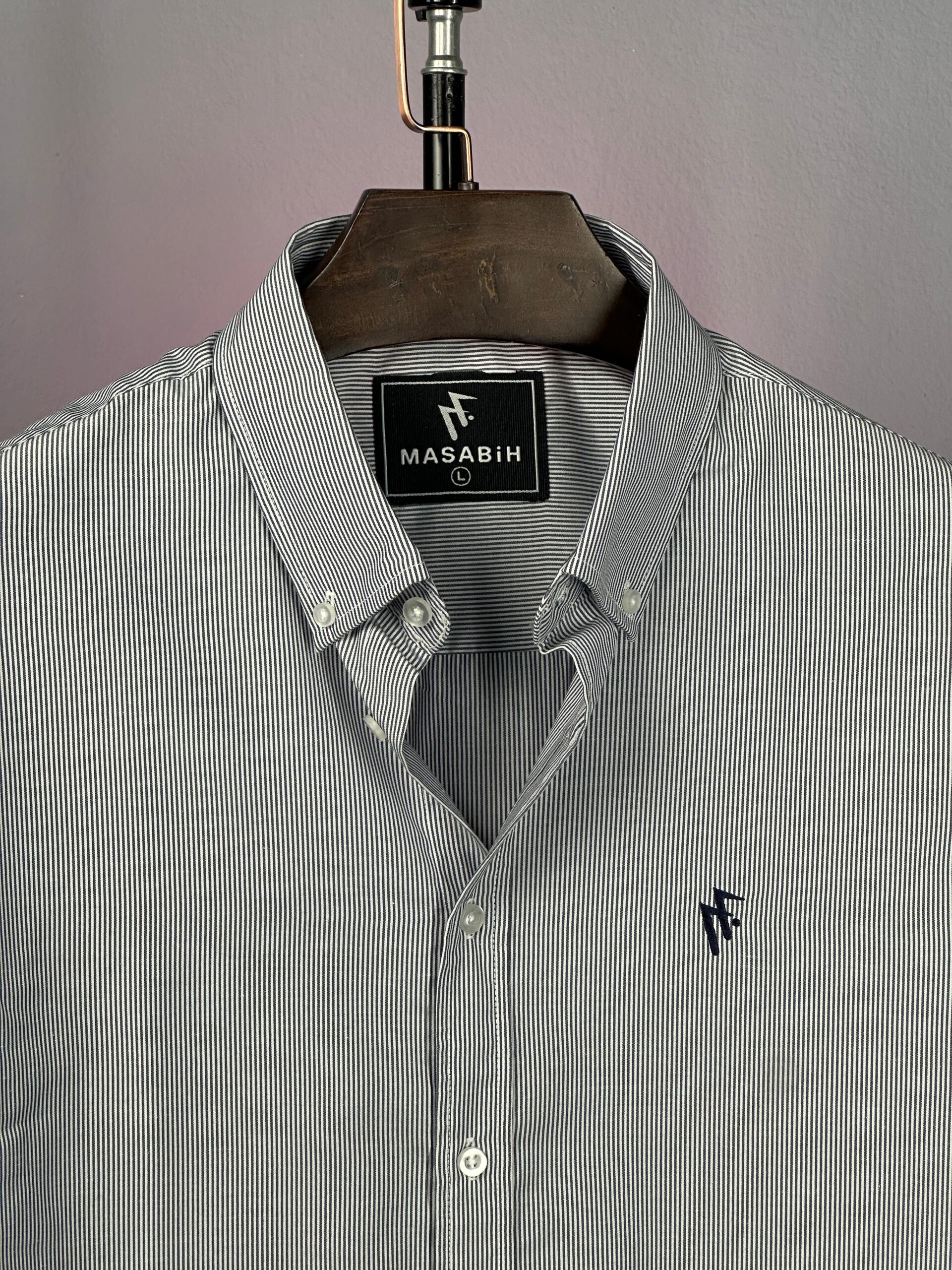 IMG-20260614-WA0210 Premium Stripe Poplin Shirt(grey)1 - Image 1
