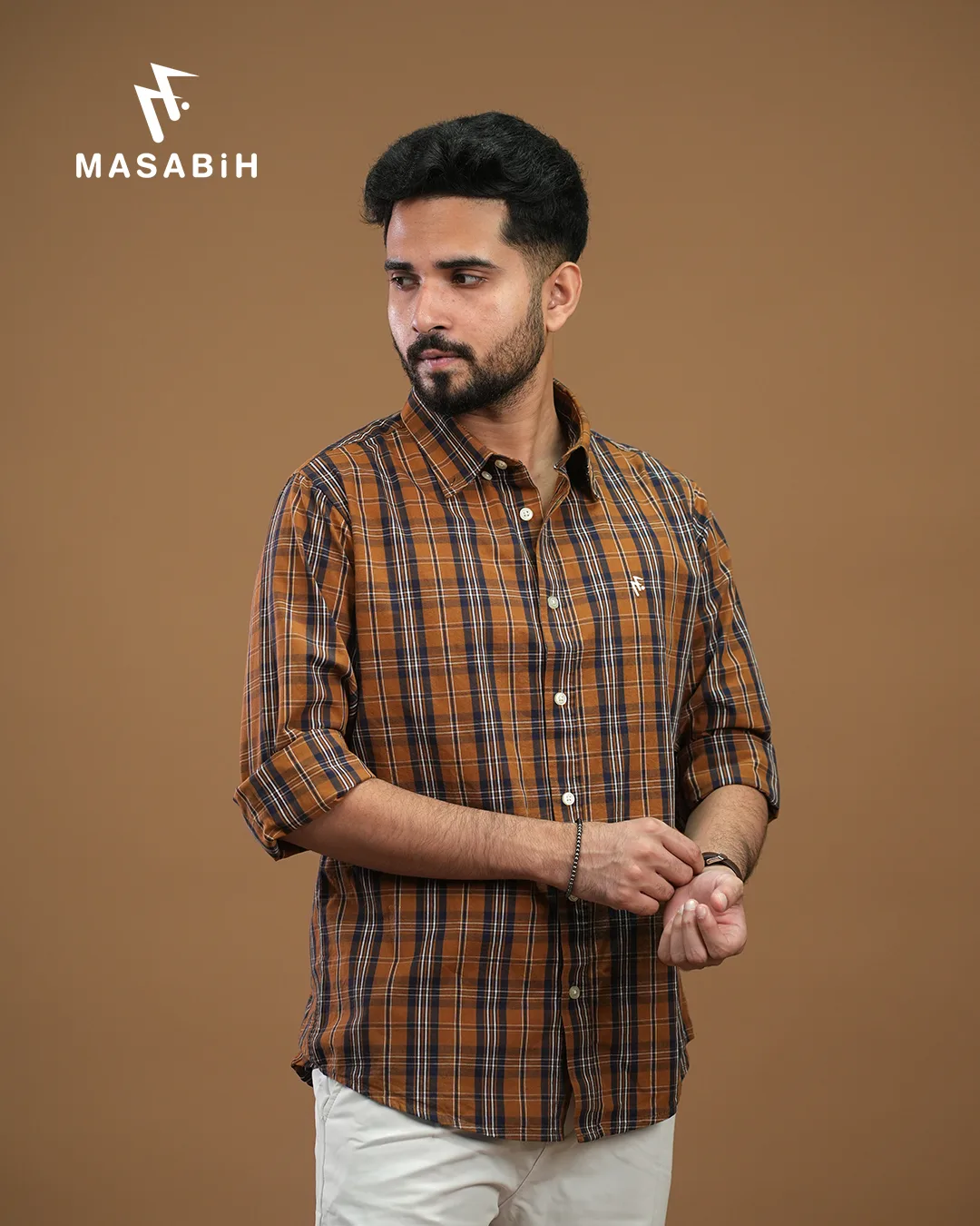 Masabih_Shirt-photo-04.1 Check Cotton Rope - Image 1