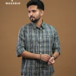 Check Cotton Shuttle Grey