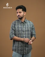 Check Cotton Shuttle Grey