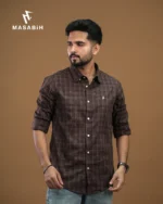 Check Cotton Chocolate - Image 3