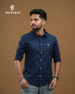 Solid Cotton Dark Blue - Image 3