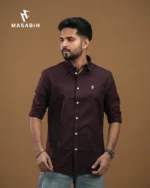 Solid Cotton Dark Maroon - Image 3