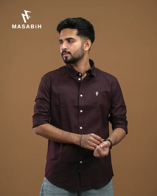 Solid Cotton Dark Maroon
