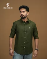 Solid Cotton Dark olive - Image 3