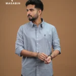 Stripe Cotton Metallic Silver