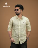 Stripe Cotton Pastel Grey - Image 3