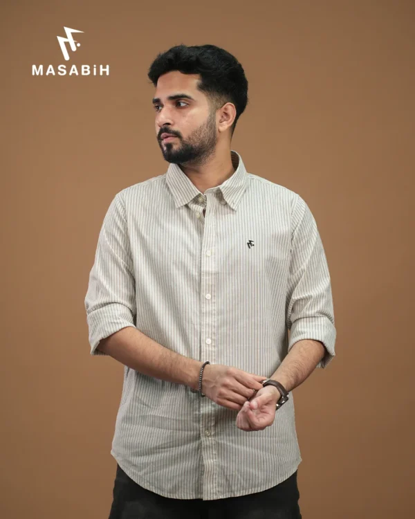 Stripe Cotton Mercury