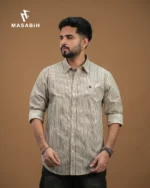 Stripe Cotton Pale Silver