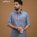 Stripe Cotton Bluish Grey