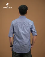 Stripe Cotton Bluish Grey - Image 2