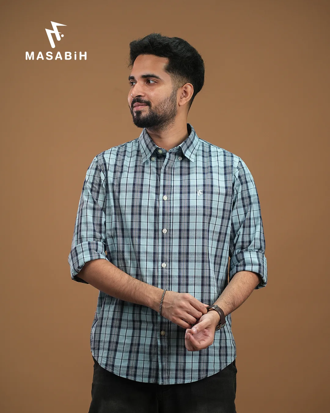 Masabih_Shirt-photos-27.1 Check Cotton Edgewater - Image 1