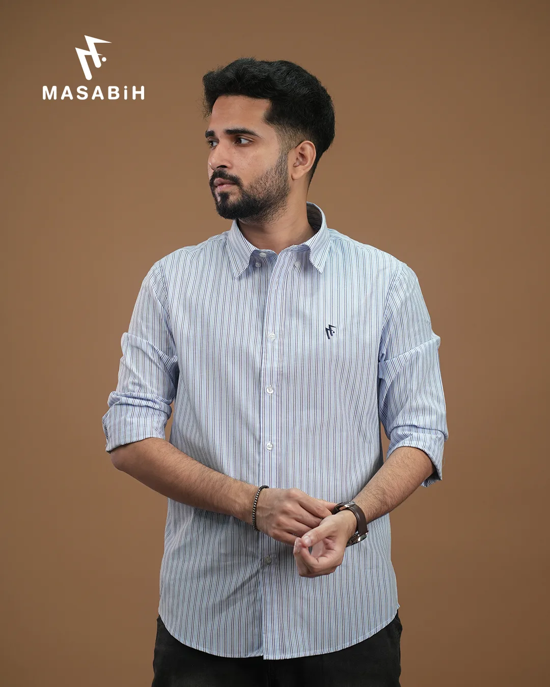 Masabih_Shirt-photos-28.1 Stripe Cotton Iron - Image 1