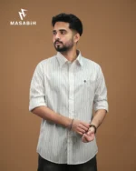 Stripe Cotton Pastel Grey
