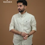 Stripe Cotton Light Grey
